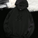 Ezwear sudadera informal tipo streetwear con lema, con corte holgado, estampado negro y rosa, para mujer, otono invierno