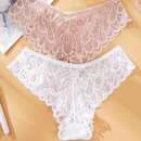 5 piezas de ropa interior sexy y sin costuras con encaje y cintura baja para mujeres