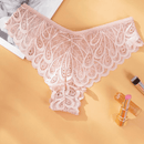 5 piezas de ropa interior sexy y sin costuras con encaje y cintura baja para mujeres