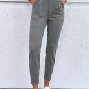 Emery rose pantalones casuales ajustados de unicolor para mujer, uso diario