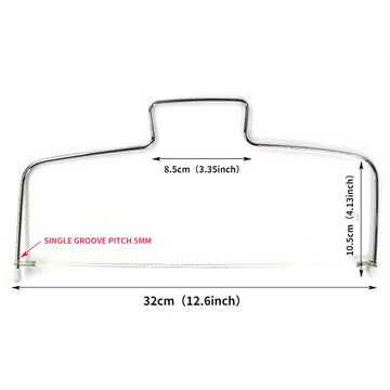 Cortador de pastel de acero inoxidable versátil para lograr rebanadas uniformes - Perfecto para decoración de pasteles en casa y repostería - Disponible en opciones de línea única o doble