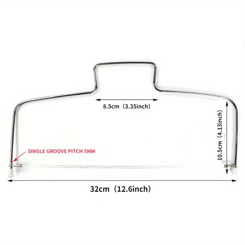 Cortador de pastel de acero inoxidable versátil para lograr rebanadas uniformes - Perfecto para decoración de pasteles en casa y repostería - Disponible en opciones de línea única o doble