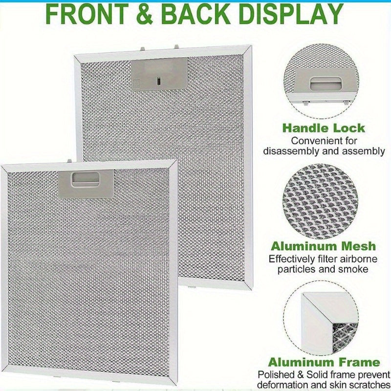 Conjunto de Filtros para Campana Extractora de Cocina 2 piezas/4 piezas - Malla Metálica Duradera con Dimensiones de 320 x 260 mm, Material de Alta Calidad para Mejorar el Flujo de Aire y Capturar Grasa, Instalación Sencilla en Todo Tipo de Estufas