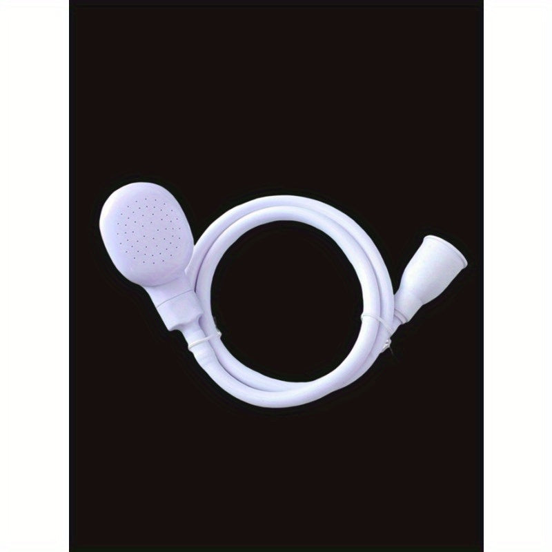 1pc Ducha de Mano con Manguera Flexible - Rociador Ovalado de Plástico para Montaje en Suelo, Kit de Boquilla Fácil Instalación para Lavado de Cabello y Baño de Mascotas