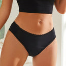 Finetoo set de 2 bragas de mujer de talle bajo, con volantes de encaje, de varias capas, transpirables y triangulares, de colores aleatorios