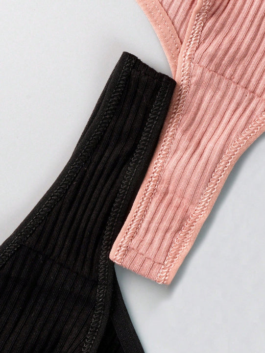 Set de 7 piezas de ropa interior de mujer con diseno triangular, de bajo corte, transpirable y sin costuras, para yoga y deporte, tipo espalda en t