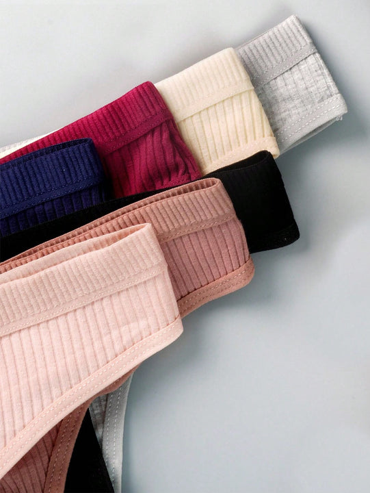 Set de 7 piezas de ropa interior de mujer con diseno triangular, de bajo corte, transpirable y sin costuras, para yoga y deporte, tipo espalda en t