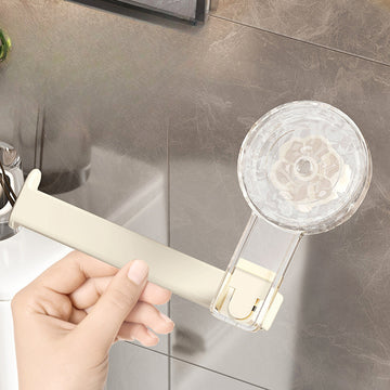 Portarrollos de papel higiénico de pared con ventosa - Autoadhesivo, instalación sin taladros, material plástico para cocina y baño - Organizador multiusos para rollos de papel y toallas