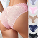 5 piezas de bragas de encaje sexy de tiro medio y multicolor que levantan las caderas, transpirables y comodas para damas