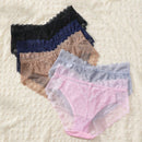 5 piezas de bragas de encaje sexy de tiro medio y multicolor que levantan las caderas, transpirables y comodas para damas