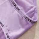 Conjunto de 4 bragas de mujer de unicolor, simples, transpirables y comodas con pretina baja y estampado de letras
