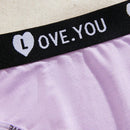 Conjunto de 4 bragas de mujer de unicolor, simples, transpirables y comodas con pretina baja y estampado de letras