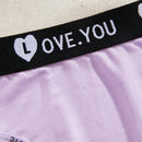 Conjunto de 4 bragas de mujer de unicolor, simples, transpirables y comodas con pretina baja y estampado de letras