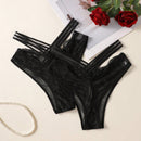2 piezas/set bragas con cordones sin entrepierna sexy para mujeres, lenceria erotica con triangulo entrelazado