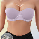 Sujetador con copas medias de color morado brillante, sexy, comodo y con push up, con tirantes desmontables para chicas