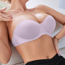 Sujetador con copas medias de color morado brillante, sexy, comodo y con push up, con tirantes desmontables para chicas