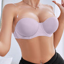Sujetador con copas medias de color morado brillante, sexy, comodo y con push up, con tirantes desmontables para chicas