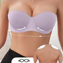 Sujetador con copas medias de color morado brillante, sexy, comodo y con push up, con tirantes desmontables para chicas