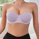 Sujetador con copas medias de color morado brillante, sexy, comodo y con push up, con tirantes desmontables para chicas