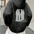 Ezwear sudadera con capucha de manga larga y estampado de personajes, sencilla y para ocio diario de las damas