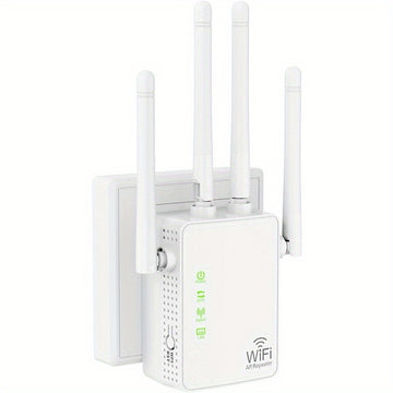 Amplificador de señal de WiFi de 300Mbps hasta 6000 pies cuadrados y 55+ dispositivos, Amplificador de rango de WiFi, Repetidor de Internet inalámbrico, Amplificador de largo alcance con puerto Ethernet, Punto de acceso, enchufe de EE. UU., 110V-130V, Si