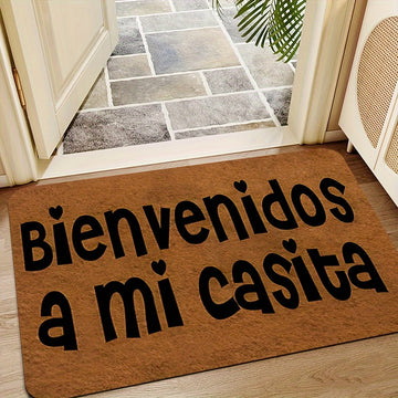 Tapete de bienvenida para interiores - Antideslizante, lavable a máquina, alfombra de entrada, resistente, de fibra de poliéster para cocina y baño