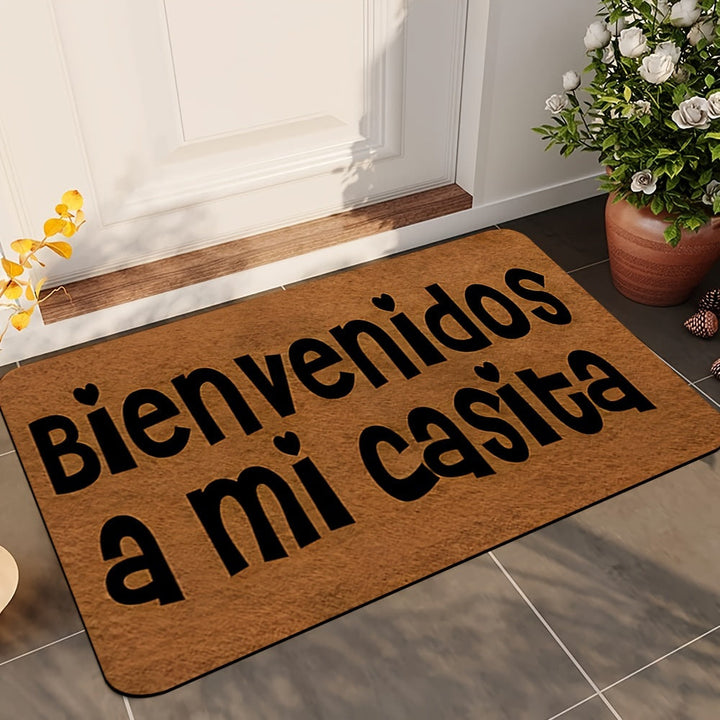 Tapete de bienvenida para interiores - Antideslizante, lavable a máquina, alfombra de entrada, resistente, de fibra de poliéster para cocina y baño