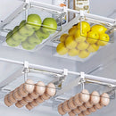 2-Unidades de Cajones de Organizador de Refrigerador Montado en Pared FreshFit - Almacenamiento de Productos Frescos y Huevos Seguros para la Frescura de la Cocina