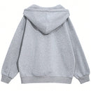 Friful sudadera con capucha suelta de unicolor con cordon para mujer, para otono/invierno