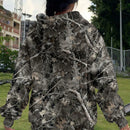 Muchic sudadera con capucha con estampado de leopardo minimalista informal, impreso en toda la prenda, otono invierno