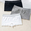 Set de 3 piezas de ropa interior de mujer, blanco + gris + negro, con pantis de unicolor sin costuras y con estampado de carta de amor