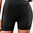 Pantalones cortos negros de yoga y ciclismo, pantalones cortos deportivos con cintura ancha sin costuras, tipo culotte, shorts negros de ciclista, shorts elasticos
