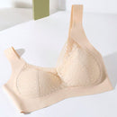 Dos piezas de ropa interior diaria para mujer, comoda, invisible, sin costuras, todo a juego, de tejido jacquard color albaricoque, fresco y transpirable, con textura avanzada