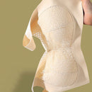 Dos piezas de ropa interior diaria para mujer, comoda, invisible, sin costuras, todo a juego, de tejido jacquard color albaricoque, fresco y transpirable, con textura avanzada