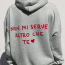 Sudadera con capucha de hombros caidos con eslogan impreso