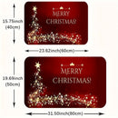 Tapete de bienvenida navideño con diseño de estrella brillante - Antideslizante, fácil de limpiar, lavable en máquina, tapete de poliéster para sala de estar, dormitorio, cocina, oficina y decoración navideña.
