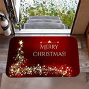 Tapete de bienvenida navideño con diseño de estrella brillante - Antideslizante, fácil de limpiar, lavable en máquina, tapete de poliéster para sala de estar, dormitorio, cocina, oficina y decoración navideña.