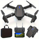 Drone E88 con cámaras HD dobles, batería única, regreso con una sola tecla, conexión WiFi, drone de fotografía aérea, control remoto de cuadricóptero, regalo de Navidad, Halloween y Acción de Gracias.