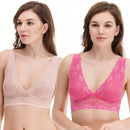 Curve muse bralette con escote en pico curve muse con encaje floral