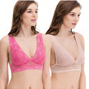 Curve muse bralette con escote en pico curve muse con encaje floral
