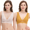 Curve muse bralette con escote en pico curve muse con encaje floral
