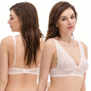 Curve muse bralette con escote en pico curve muse con encaje floral
