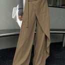 Dazy pantalones anchos de unicolor con cordon para mujeres