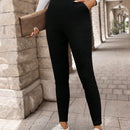 Emery rose pantalones casuales ajustados de unicolor para mujer, uso diario