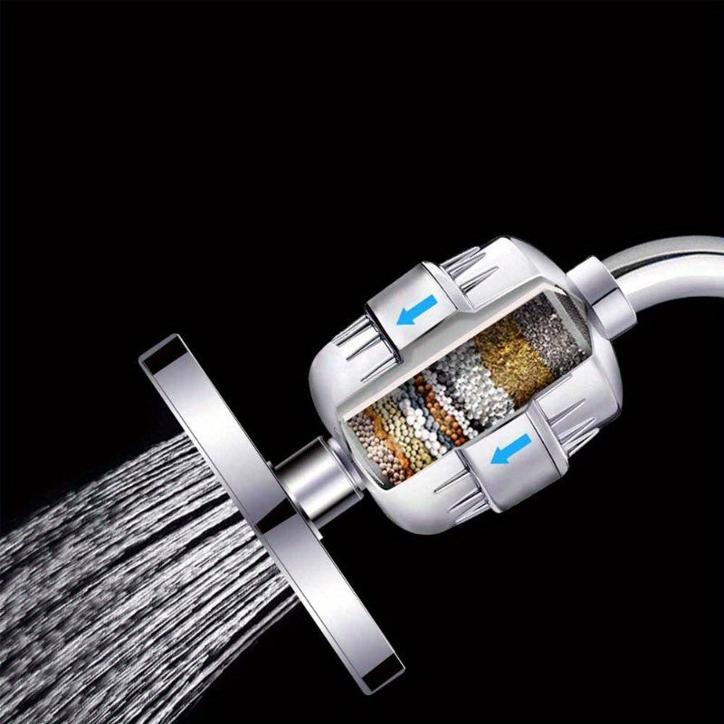 1 filtro de ducha de alto rendimiento con malla de acero inoxidable - ¡Disfruta de agua limpia y purificada para un baño más saludable!