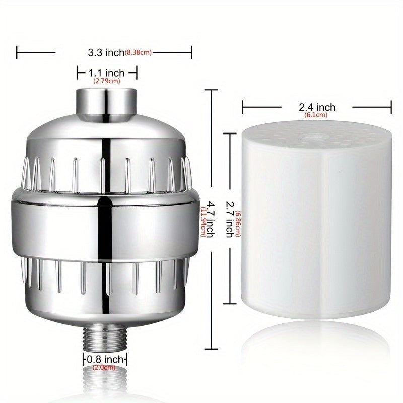 1 filtro de ducha de alto rendimiento con malla de acero inoxidable - ¡Disfruta de agua limpia y purificada para un baño más saludable!