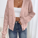 Frenchy cardigan con botones de corte casual y rayas para mujer, para otono/invierno