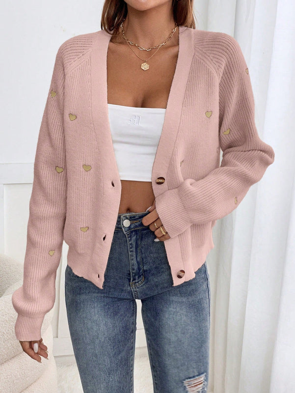 Frenchy cardigan con botones de corte casual y rayas para mujer, para otono/invierno