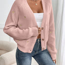 Frenchy cardigan con botones de corte casual y rayas para mujer, para otono/invierno