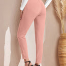 Emery rose pantalones casuales ajustados de unicolor para mujer, uso diario